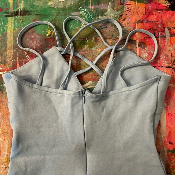 AEOM Mini Body Con Dress - Size XS - Baby Blue - Picture 3 of 10